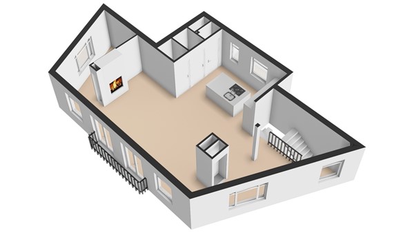 Floorplan - Hugo de Grootkade 1-3, 1052 LN Amsterdam